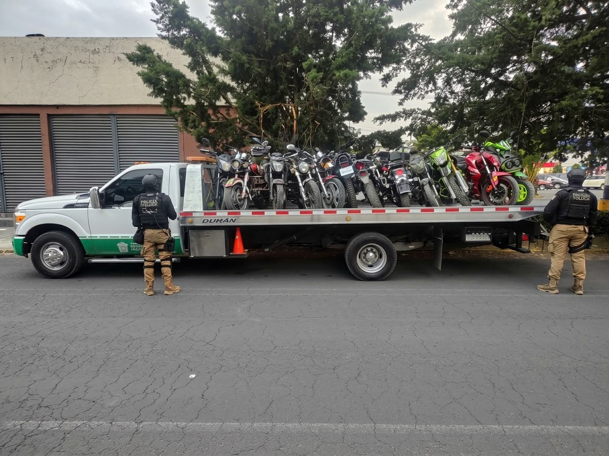 Moto Segura retira de circulación 762 motocicletas irregulares en Toluca